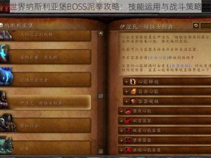 魔兽世界纳斯利亚堡BOSS泥拳攻略：技能运用与战斗策略解析