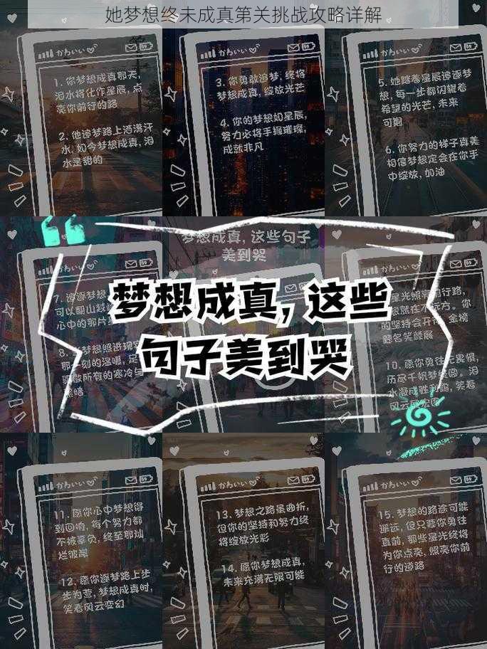 她梦想终未成真第关挑战攻略详解