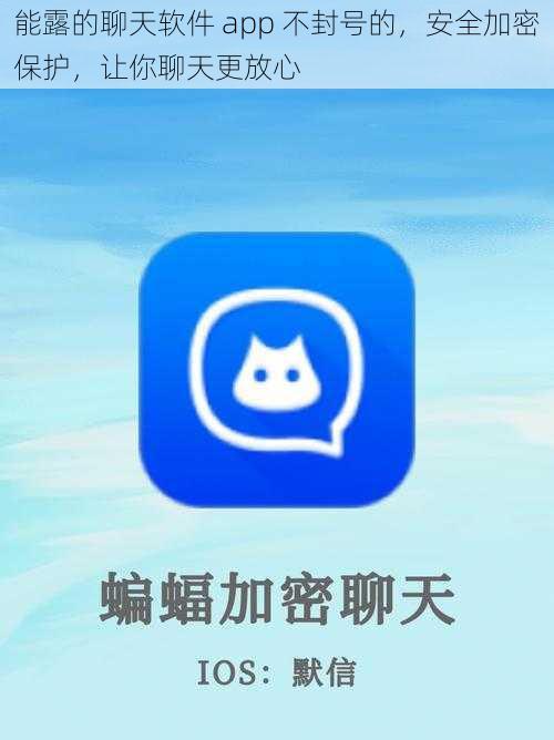 能露的聊天软件 app 不封号的，安全加密保护，让你聊天更放心