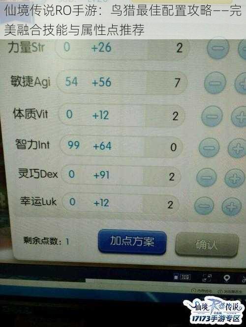 仙境传说RO手游：鸟猎最佳配置攻略——完美融合技能与属性点推荐