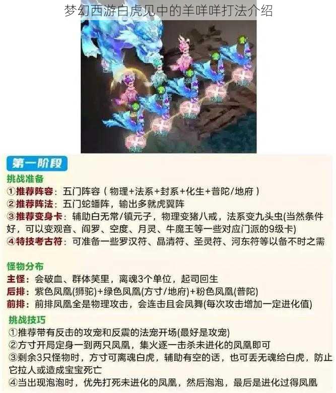 梦幻西游白虎见中的羊咩咩打法介绍