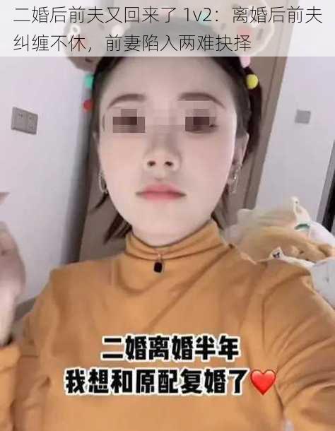 二婚后前夫又回来了 1v2：离婚后前夫纠缠不休，前妻陷入两难抉择