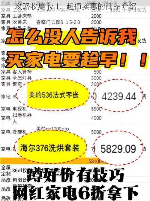 攻略收集 jyH：超值实惠的商品介绍