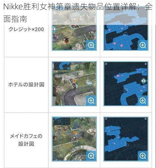 Nikke胜利女神第章遗失物品位置详解：全面指南