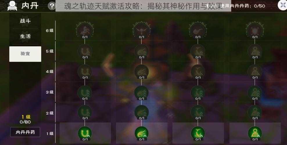 魂之轨迹天赋激活攻略：揭秘其神秘作用与效果