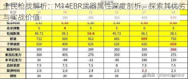 全民枪战解析：M14EBR武器属性深度剖析，探索其优劣与实战价值