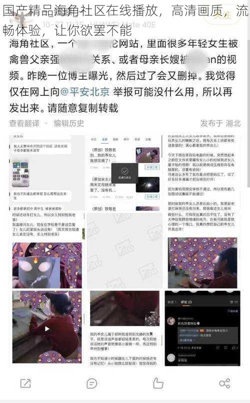 国产精品海角社区在线播放，高清画质，流畅体验，让你欲罢不能