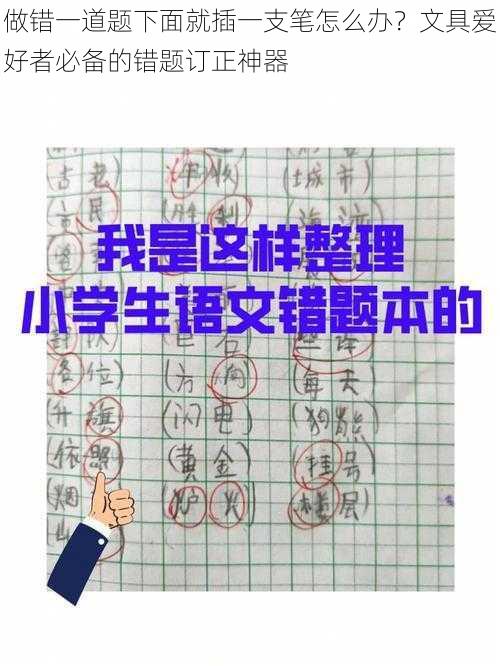 做错一道题下面就插一支笔怎么办？文具爱好者必备的错题订正神器