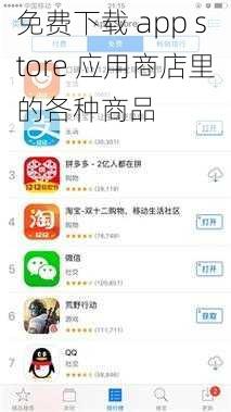 免费下载 app store 应用商店里的各种商品