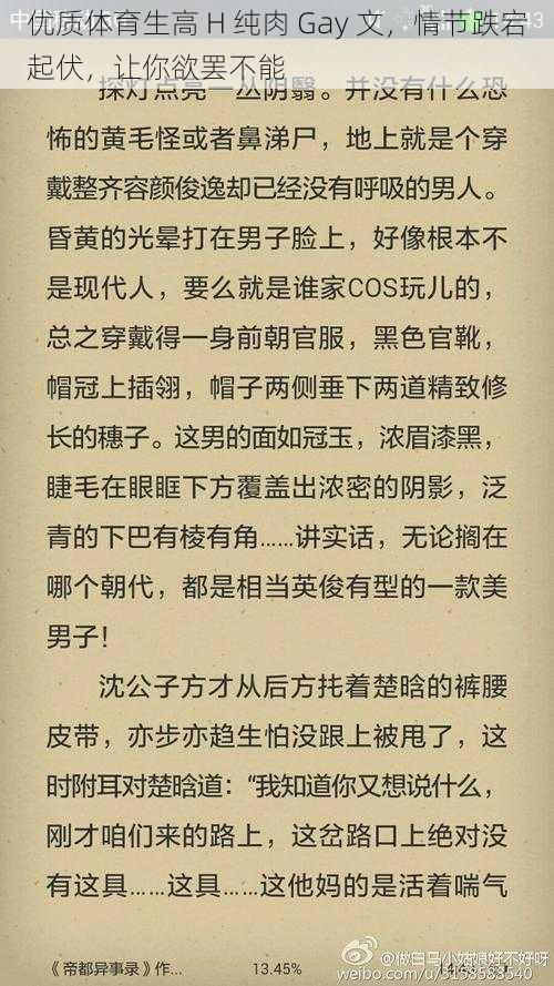 优质体育生高 H 纯肉 Gay 文，情节跌宕起伏，让你欲罢不能