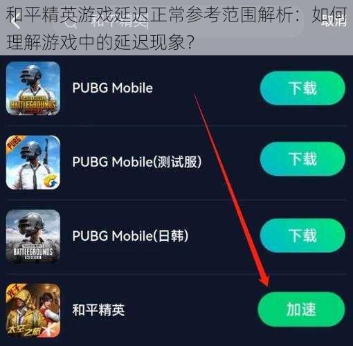 和平精英游戏延迟正常参考范围解析：如何理解游戏中的延迟现象？