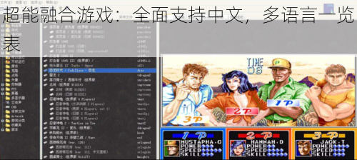 超能融合游戏：全面支持中文，多语言一览表